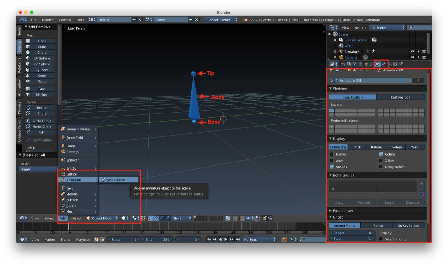 Blender tutorial: armatures and character rigging