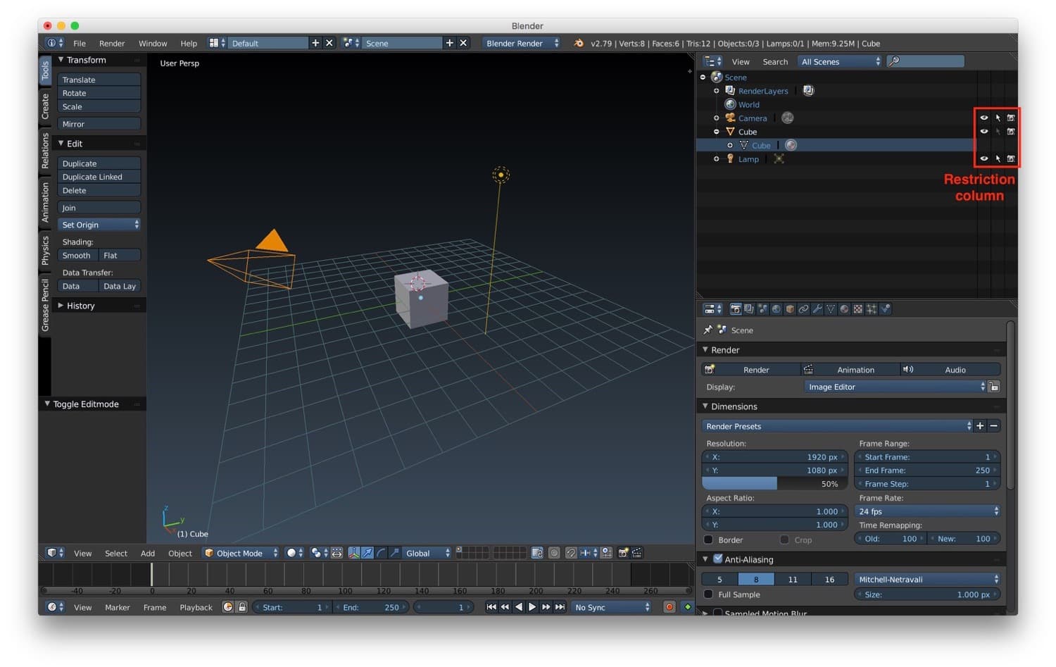 Blender tutorial: outliner, layers, groups, hierarchies and scenes