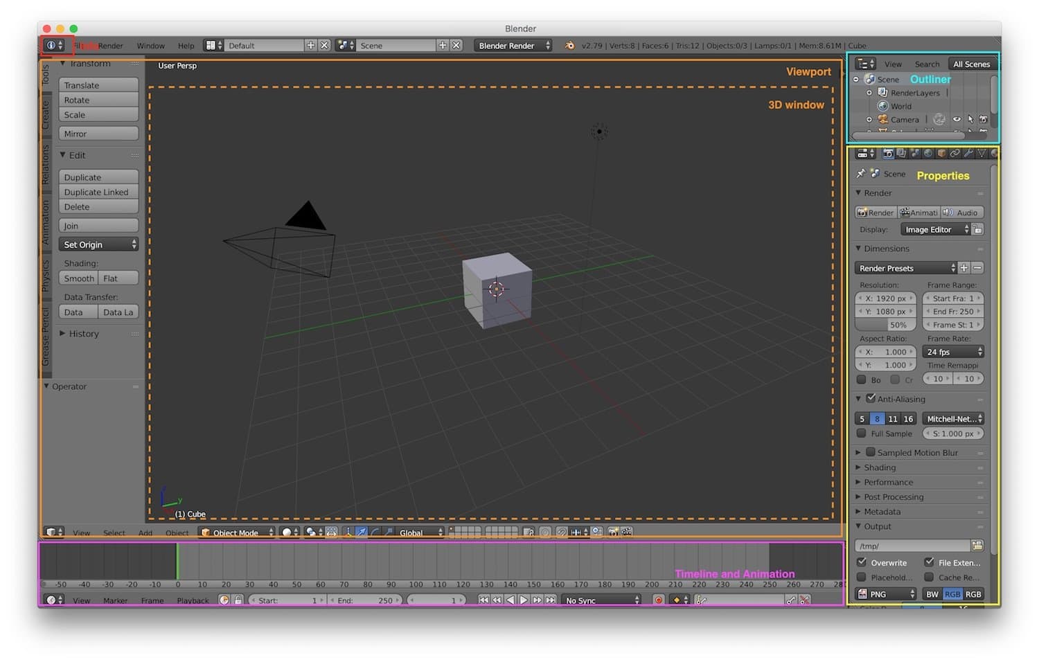 Blender tutorial: user interface