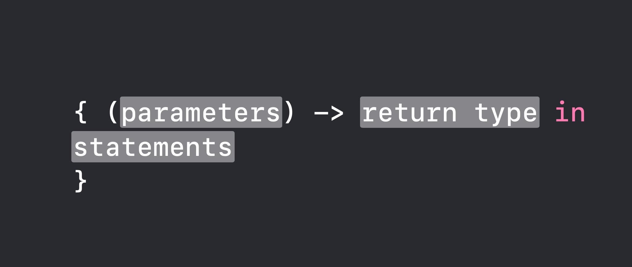 Swift Closure: definition and syntax