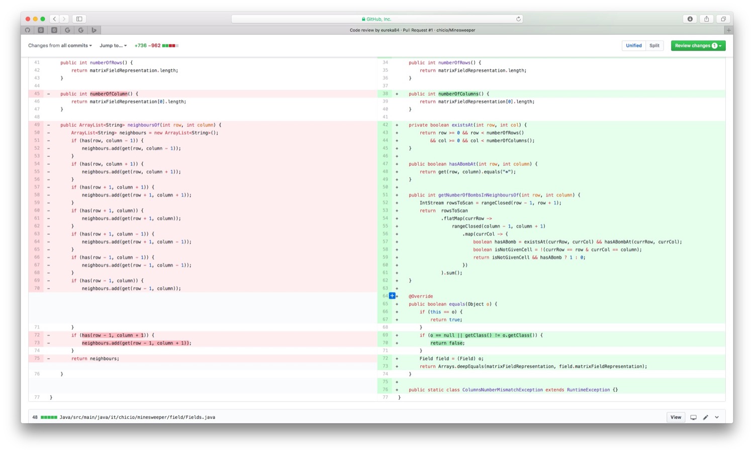 Functional improvements to the original class