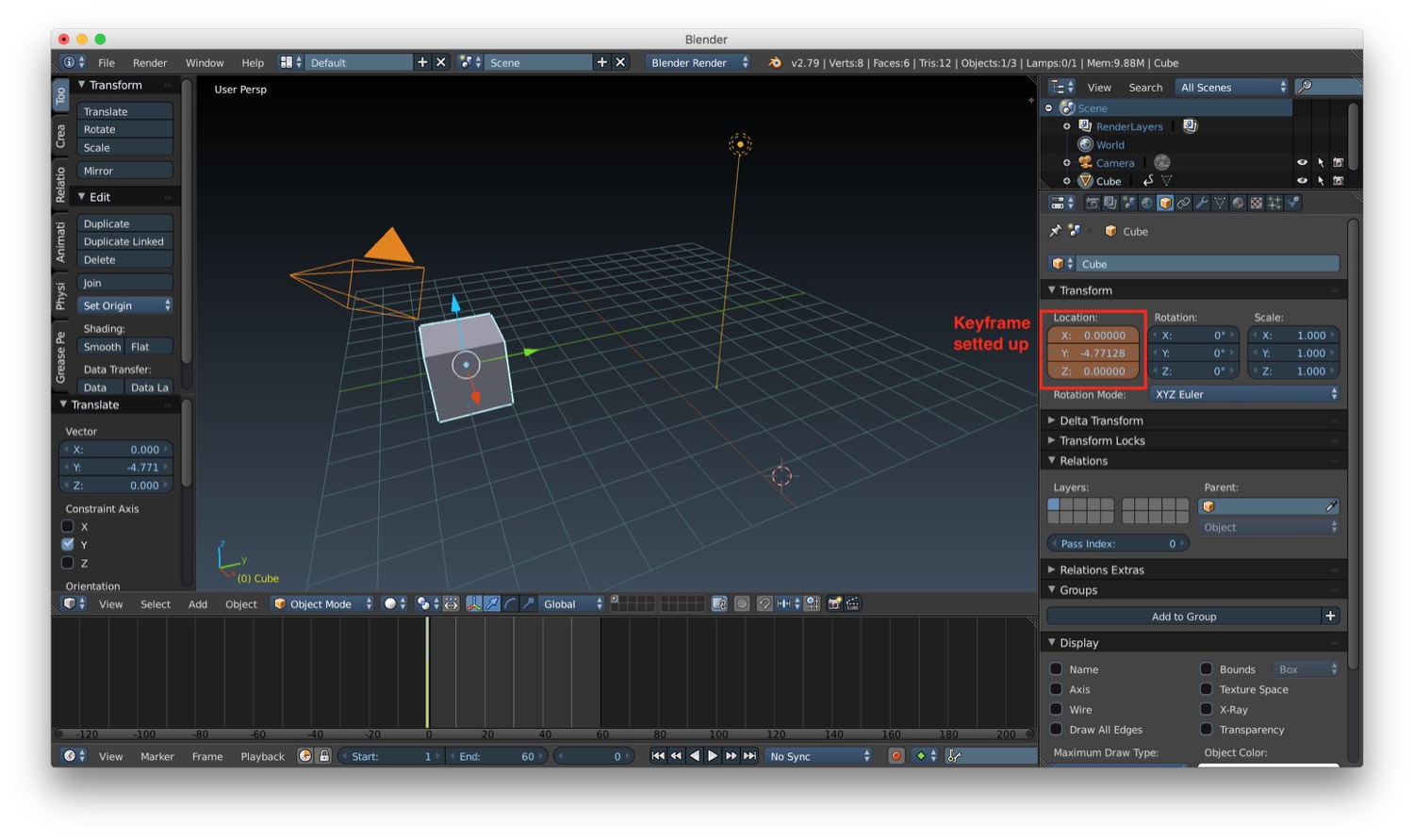 Keyframe properties