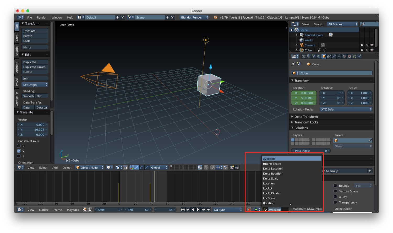 Another way to set keyframes